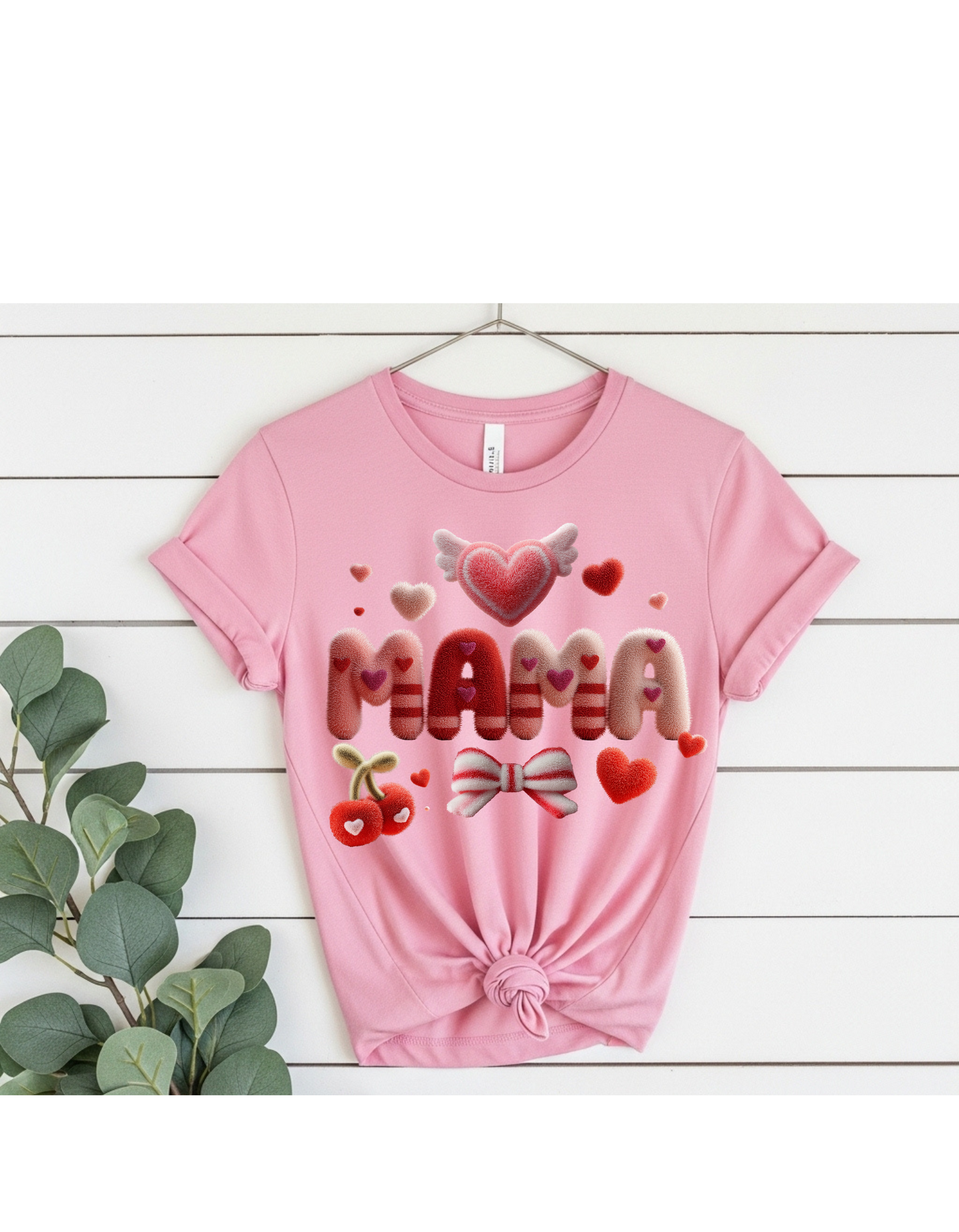 Mama faux yarn Valentine Shirt