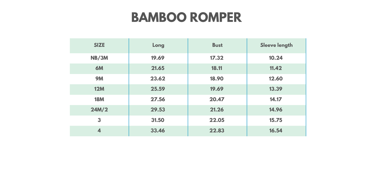 Forest Bow Zip Bamboo Romper