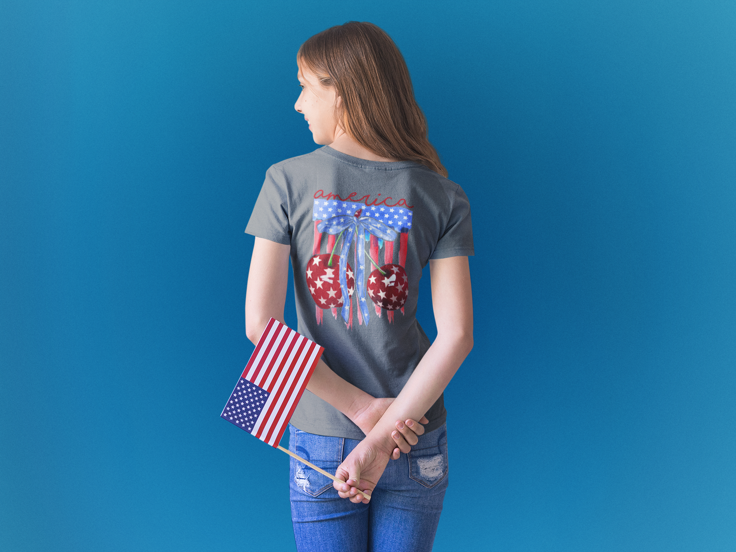 America Cherrie Flag T-shirt