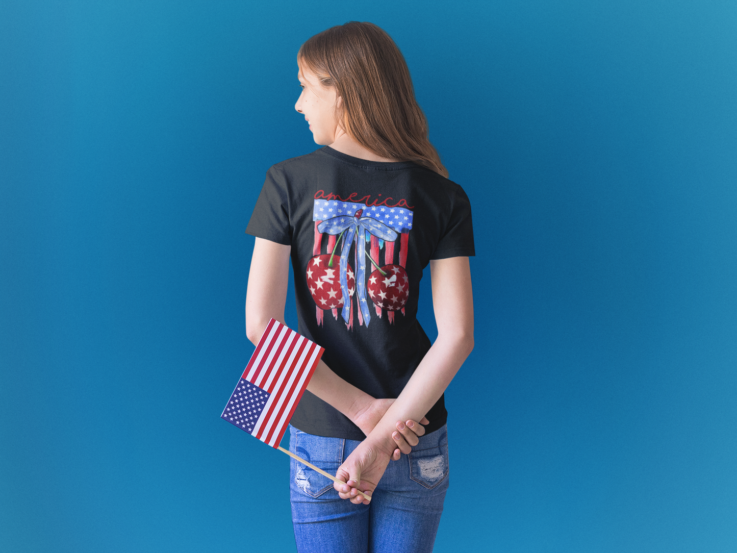 America Cherrie Flag T-shirt