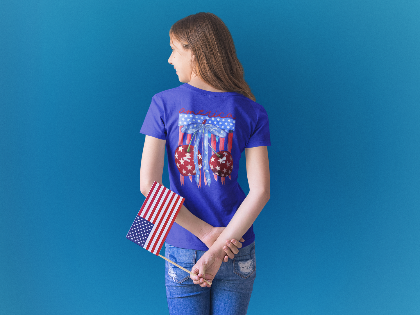 America Cherrie Flag T-shirt