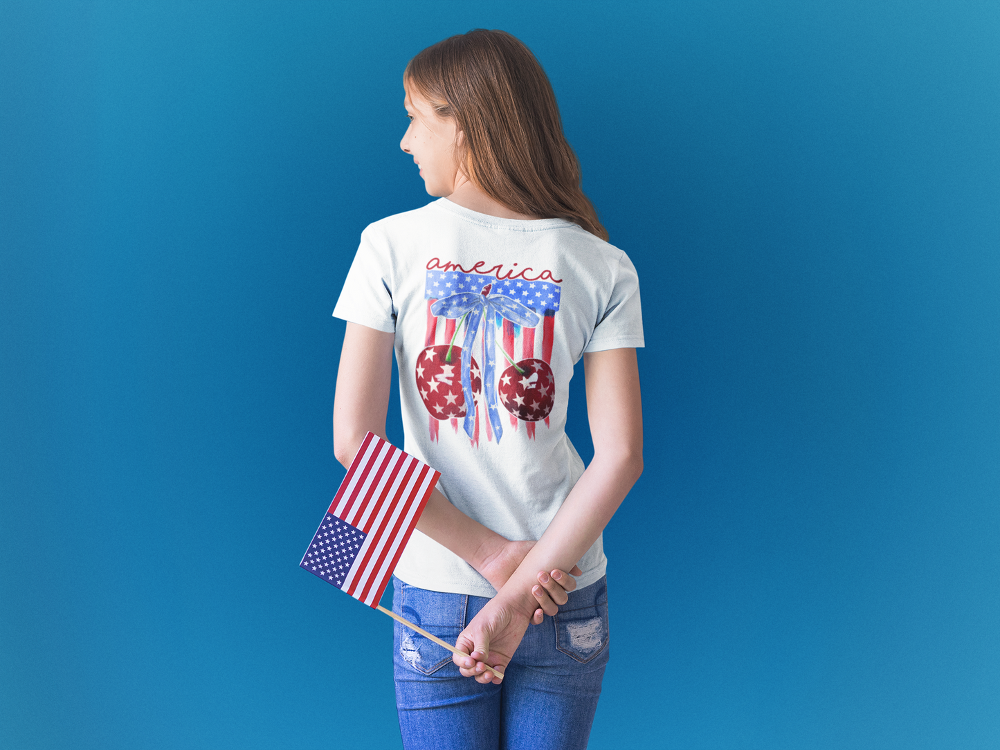 America Cherrie Flag T-shirt