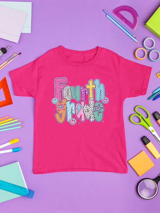Back to School Fourth Grade Girly T-shirts