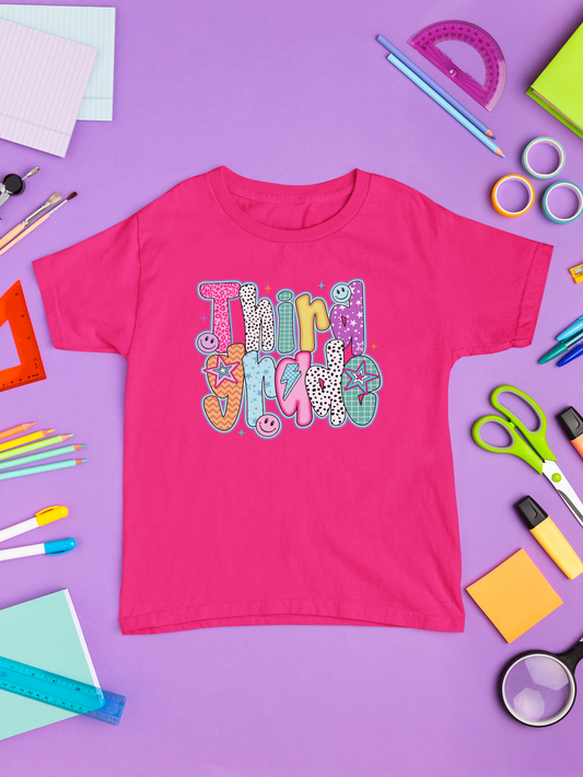 Back to School Third Grade Girly T-shirts