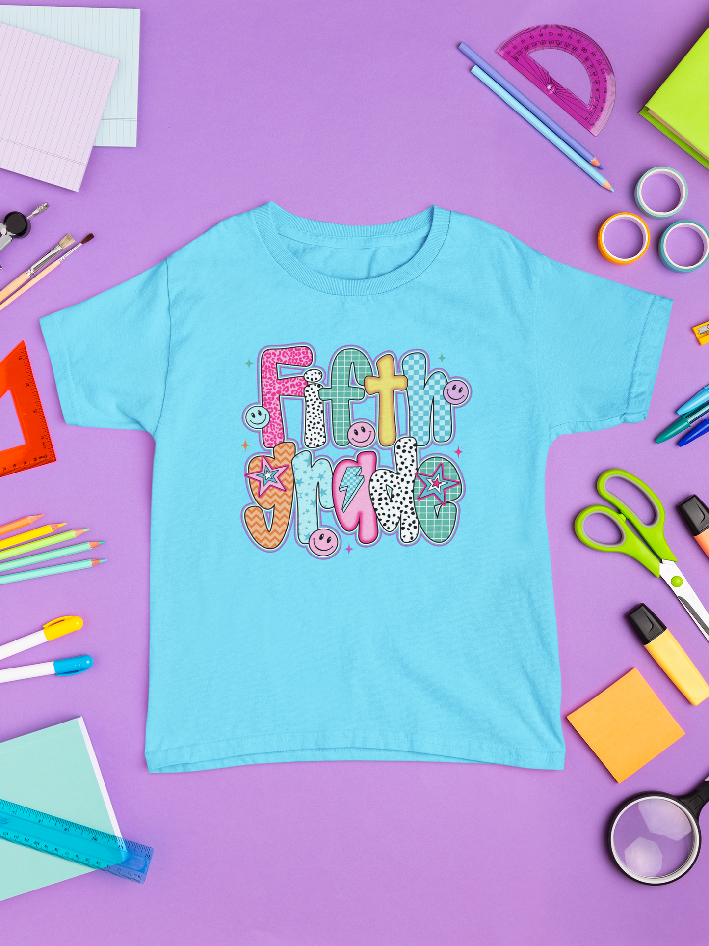 Back to School Fifth Grade Girly T-Shirt