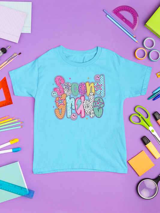 Back to School Second Grade Girly shirts