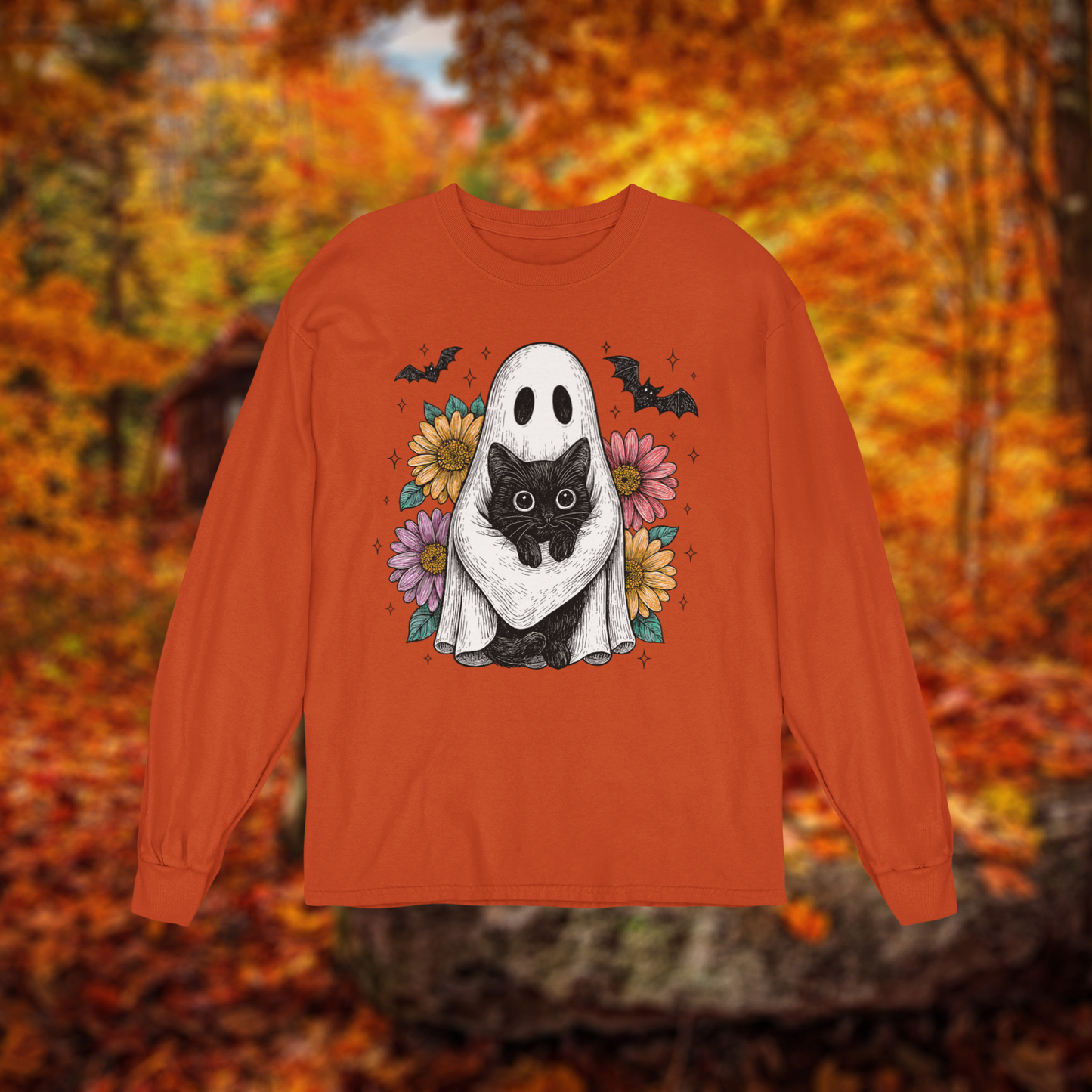 Boo-tiful Cat Long Sleeve T-shirt