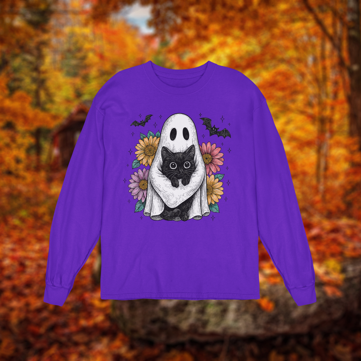 Boo-tiful Cat Long Sleeve T-shirt