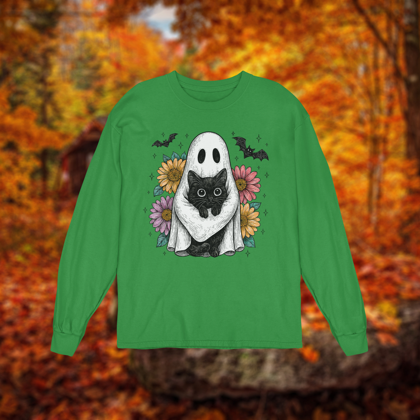 Boo-tiful Cat Long Sleeve T-shirt