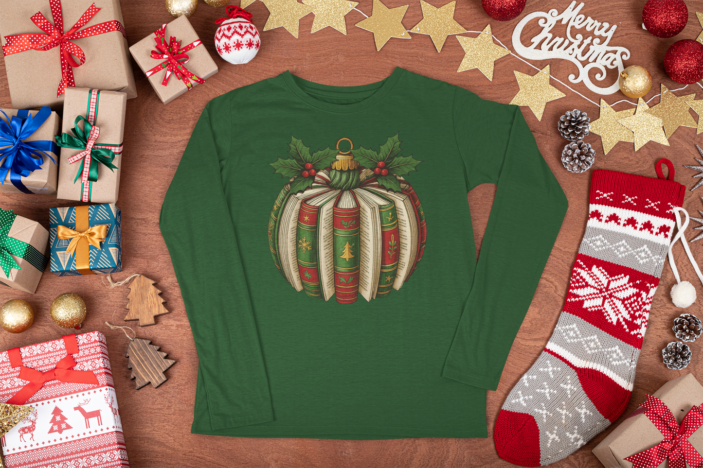 Christmas Ornament of Books