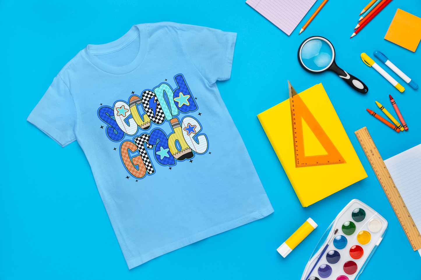 Back to School Boys Retro Second Grade T-shirt