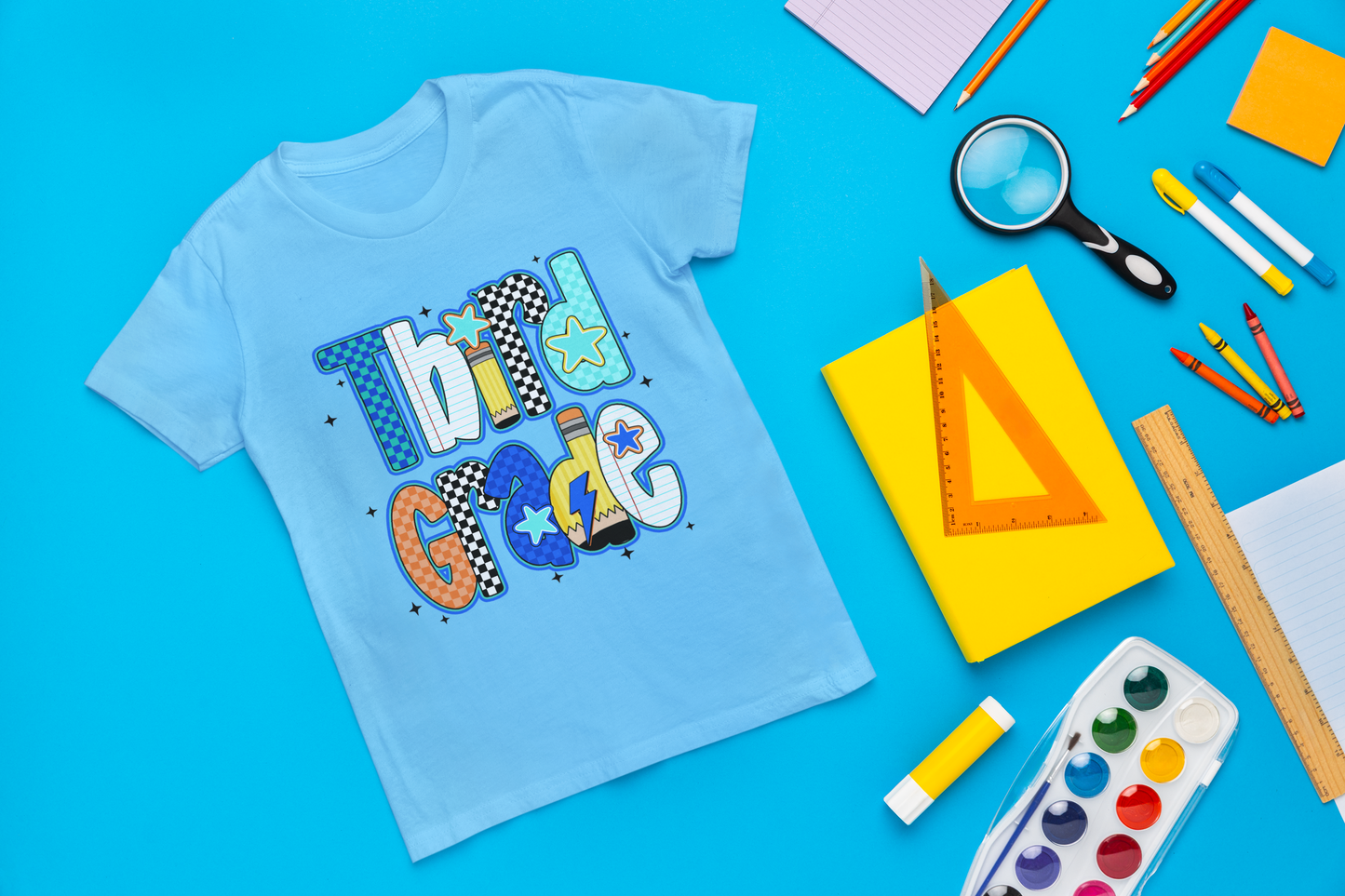 Back to School Boys Retro Third Grade T-shirt