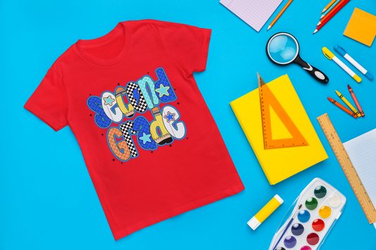 Back to School Boys Retro Second Grade T-shirt