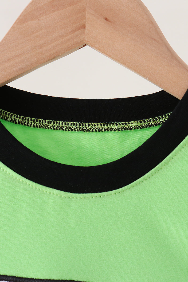 Green embroidery top