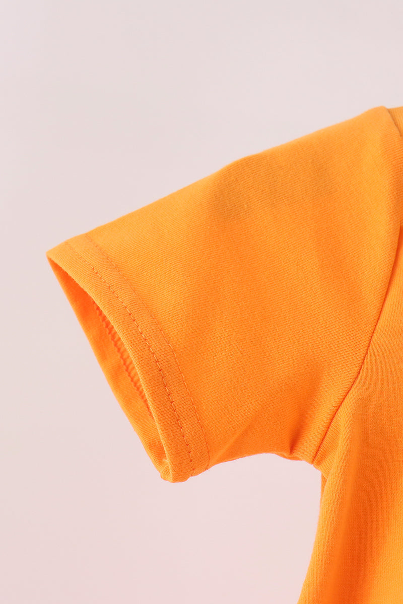 Orange ghost embroidery bubble
