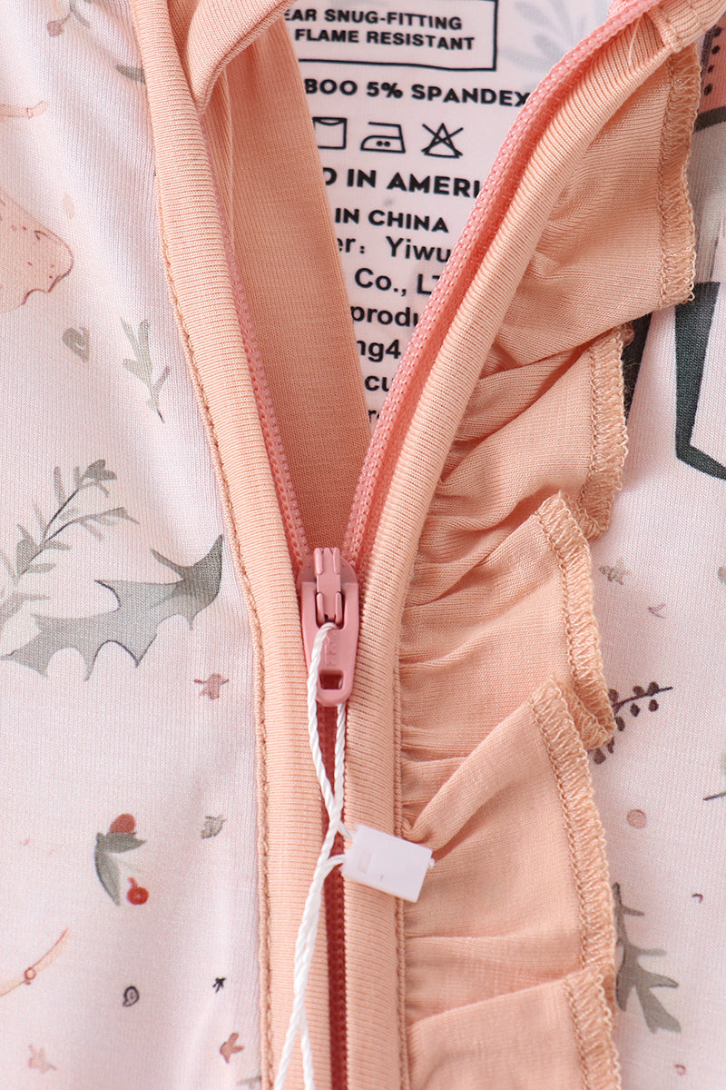 Nutcracker Zip Ruffle Bamboo Romper