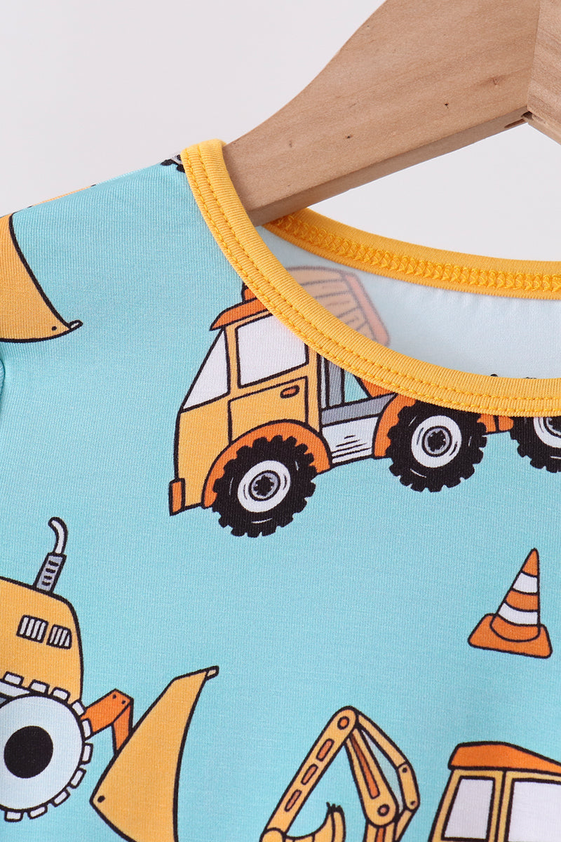 Construction Trucks Bamboo Pajama Set