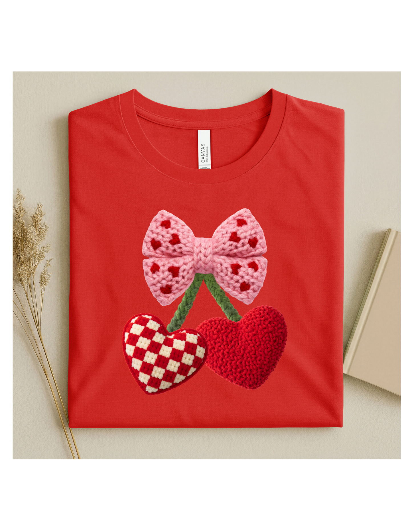 Cherry Hearts Valentine Shirt Adult & Kids