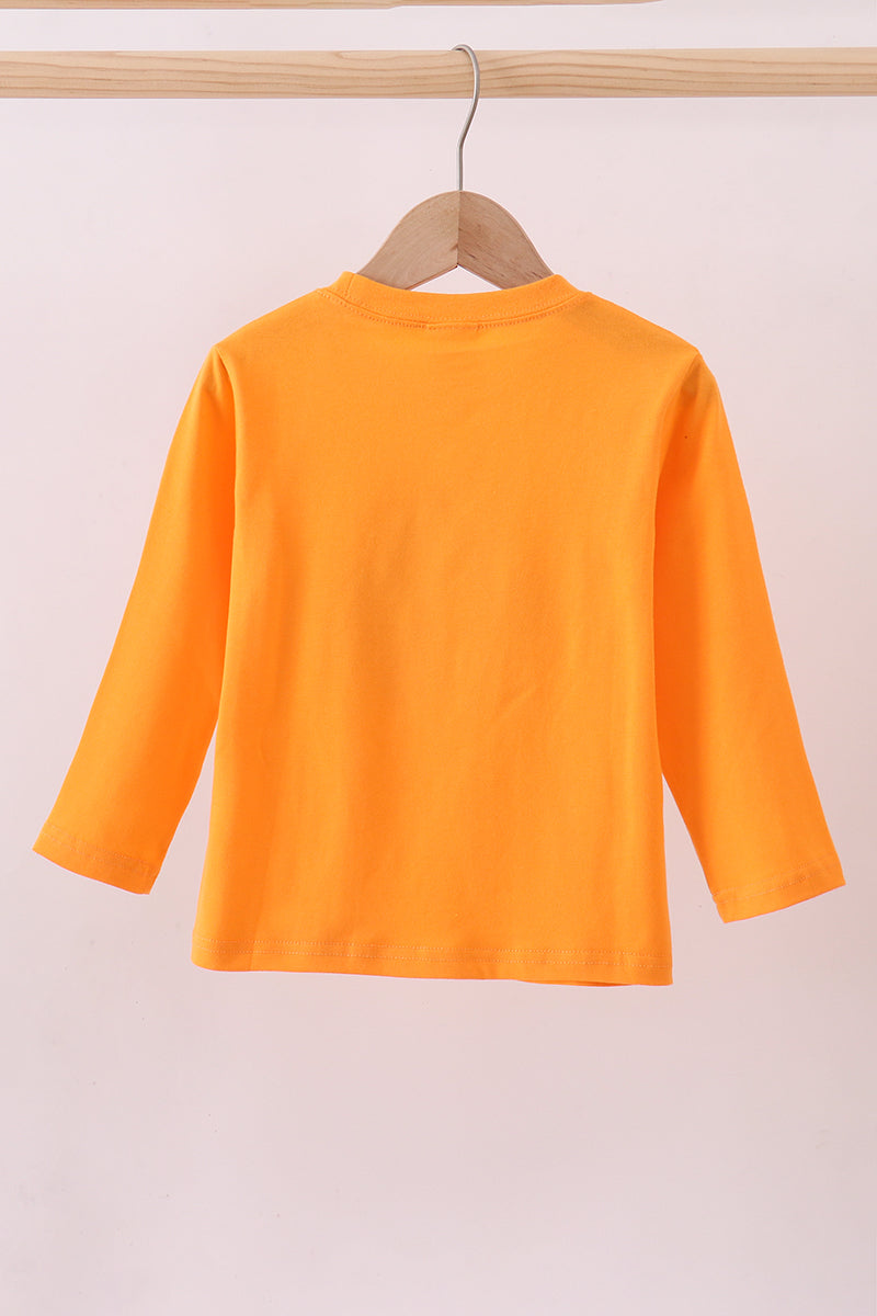 Premium Orange Tennessee puppy applique top