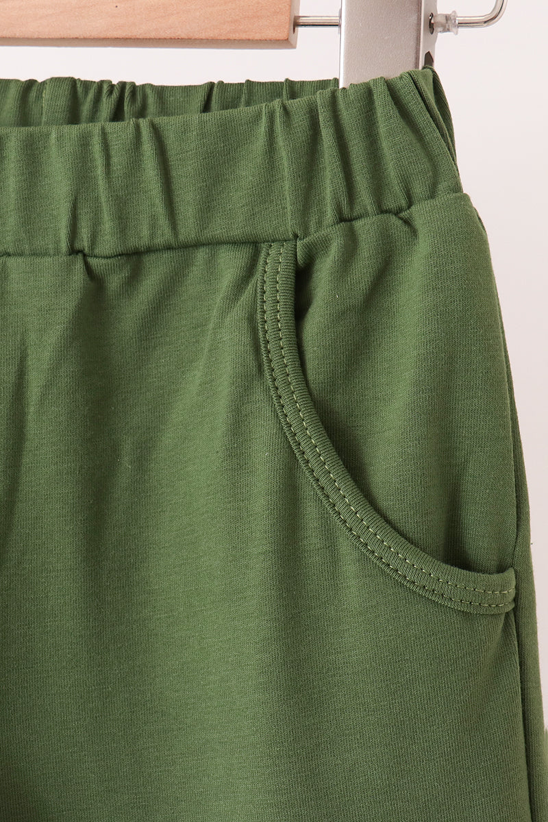 Green camouflage pocket jogger set