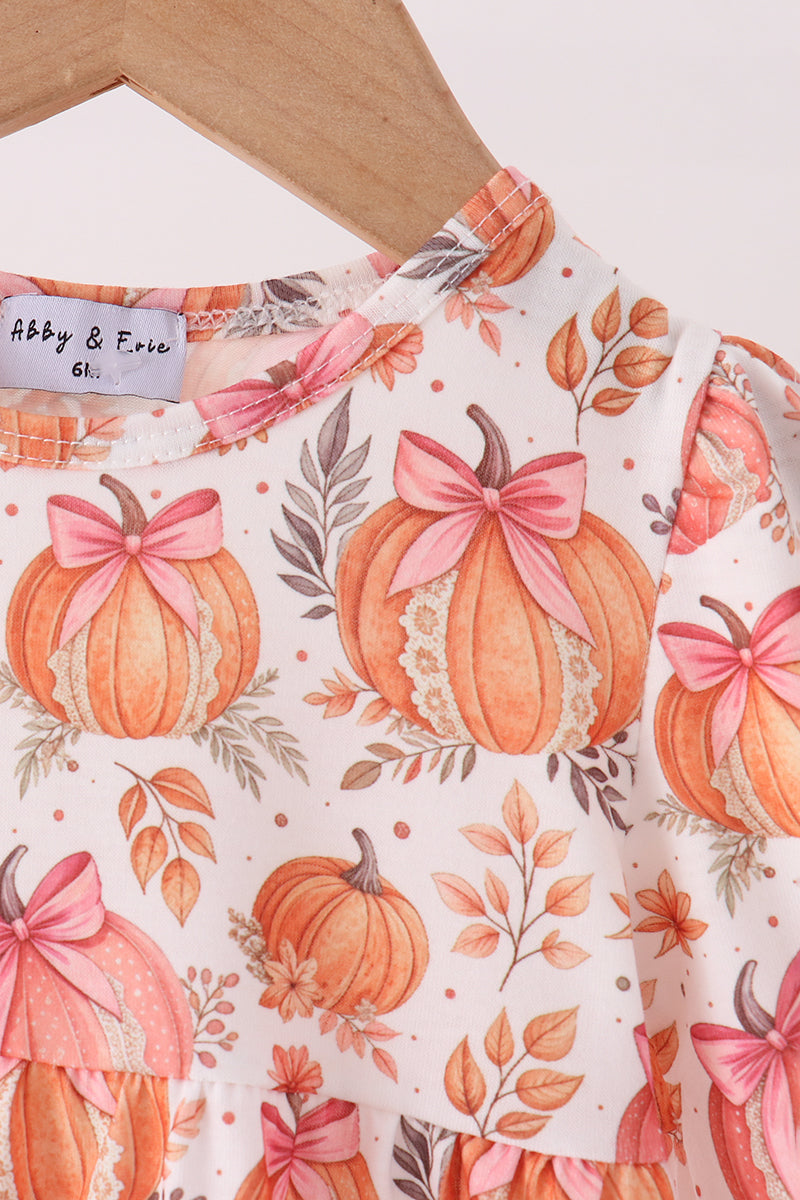 Orange Pumpkin Print Bubble