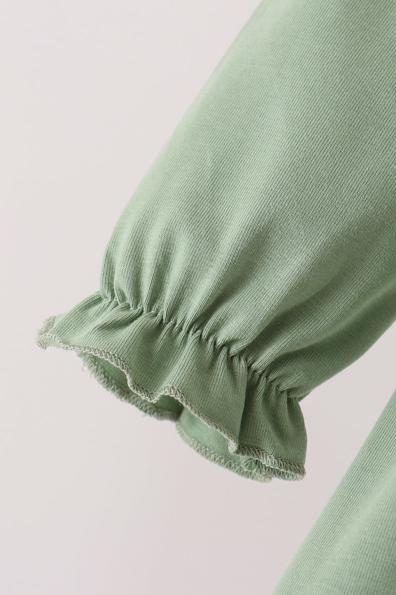 Green farm embroidery bloomer set