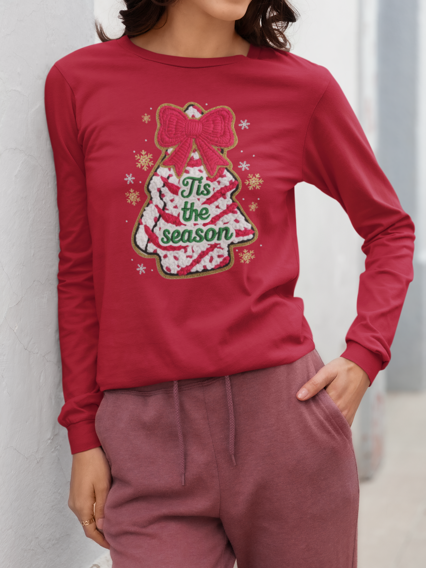 Christmas Tree Cake Adult Long Sleeve