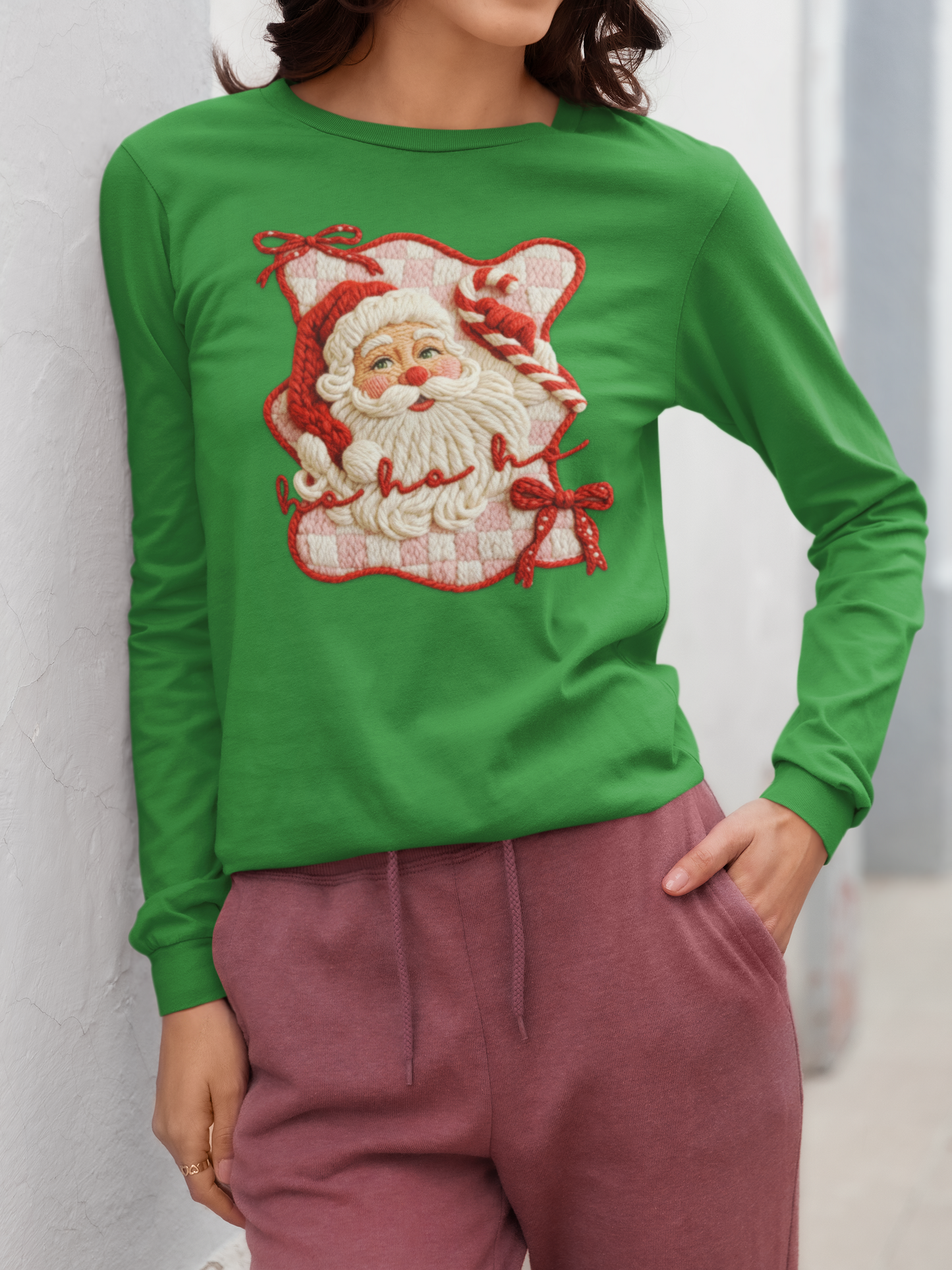Santa Long Sleeve Shirt (Adult)