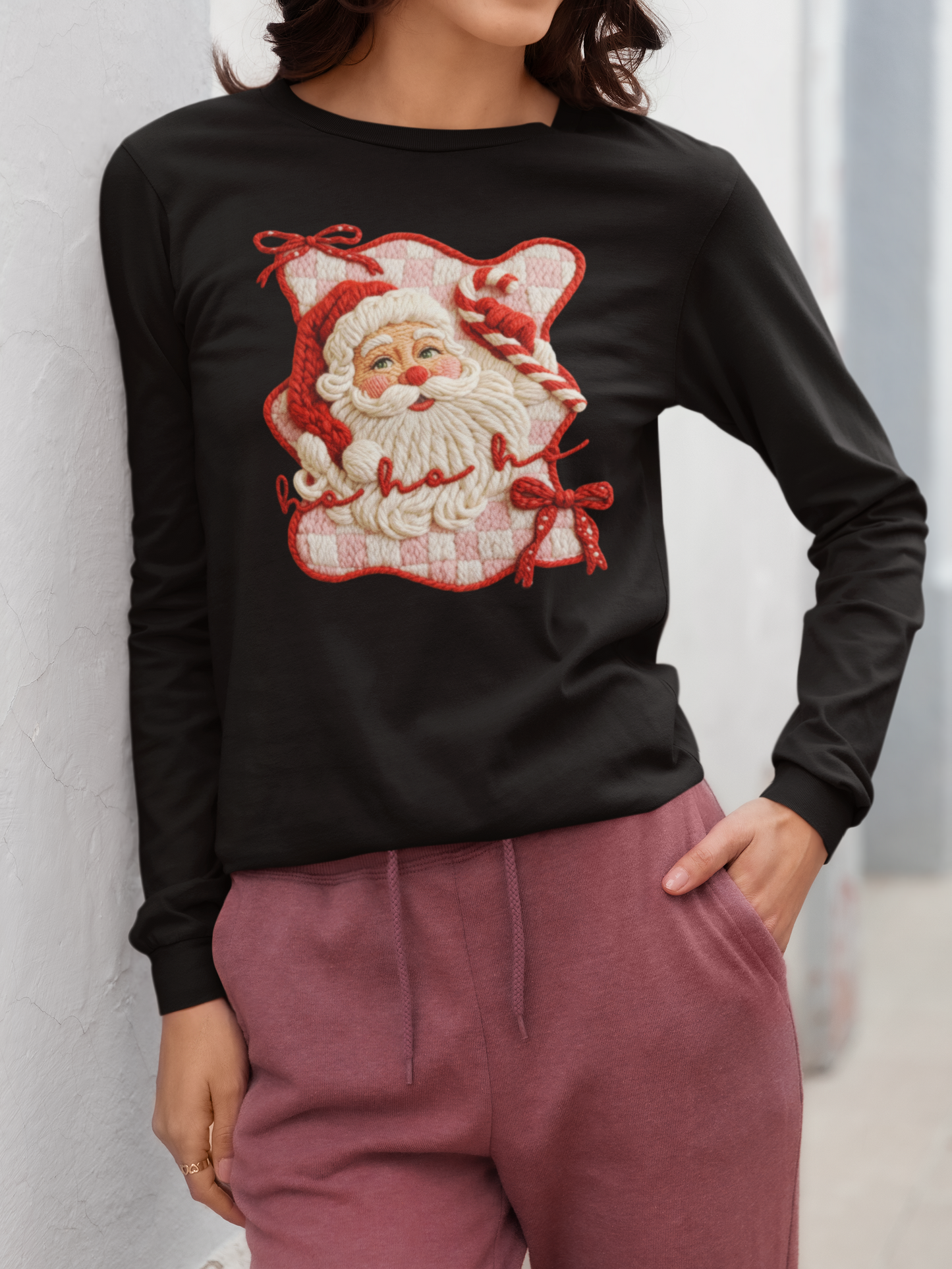 Santa Long Sleeve Shirt (Adult)