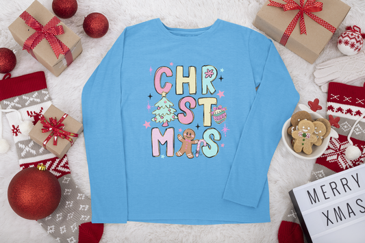Christmas pastel Long sleeve t-shirt