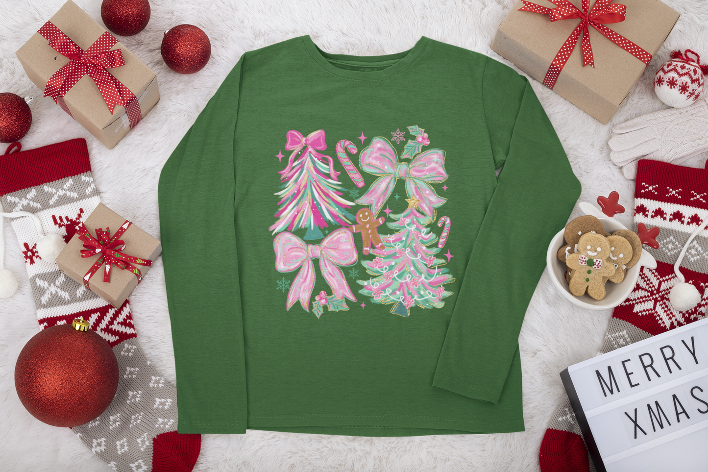 Christmas Coquette Long Sleeve T-shirt
