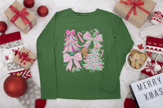 Christmas Coquette Long Sleeve T-shirt