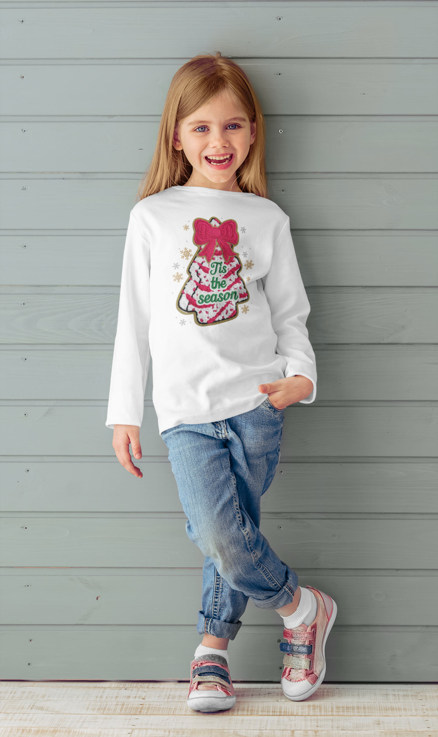 Christmas Tree Cake Kids Long Sleeve