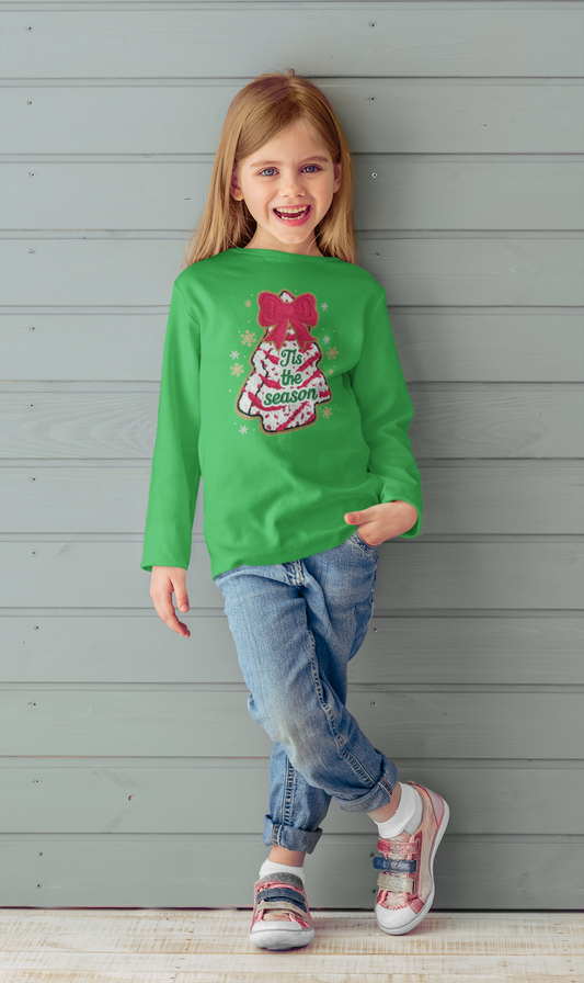 Christmas Tree Cake Kids Long Sleeve