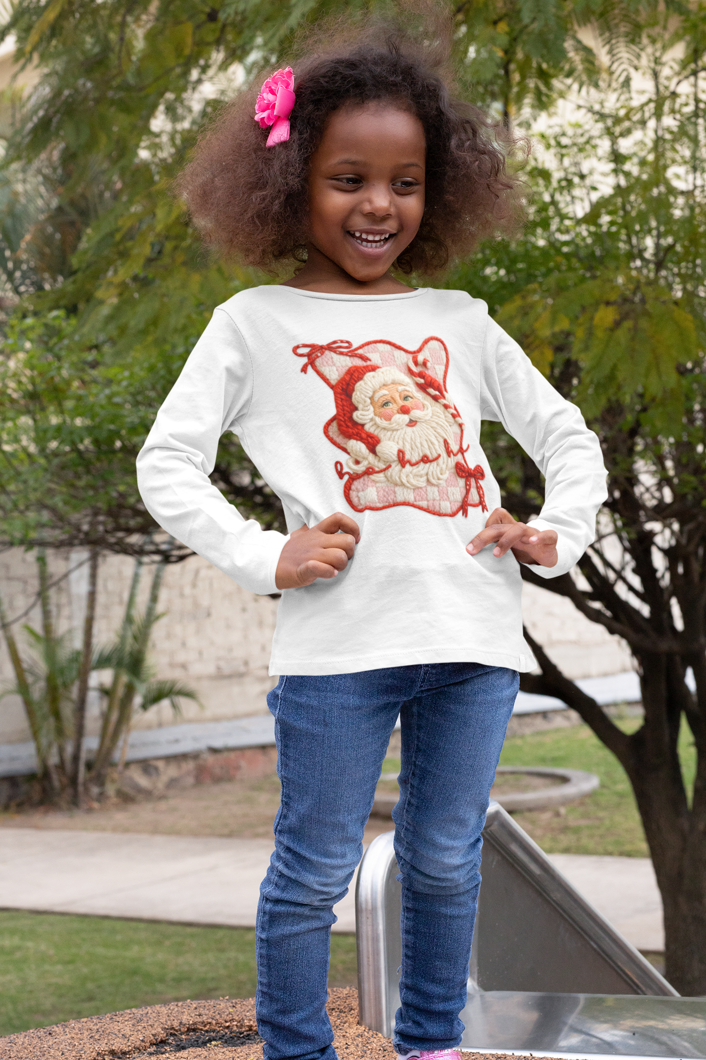 Santa Long Sleeve Shirt (Kids)