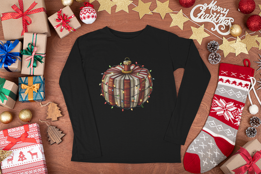 Christmas Book Ornament with Lights Long Sleeve T-shirt