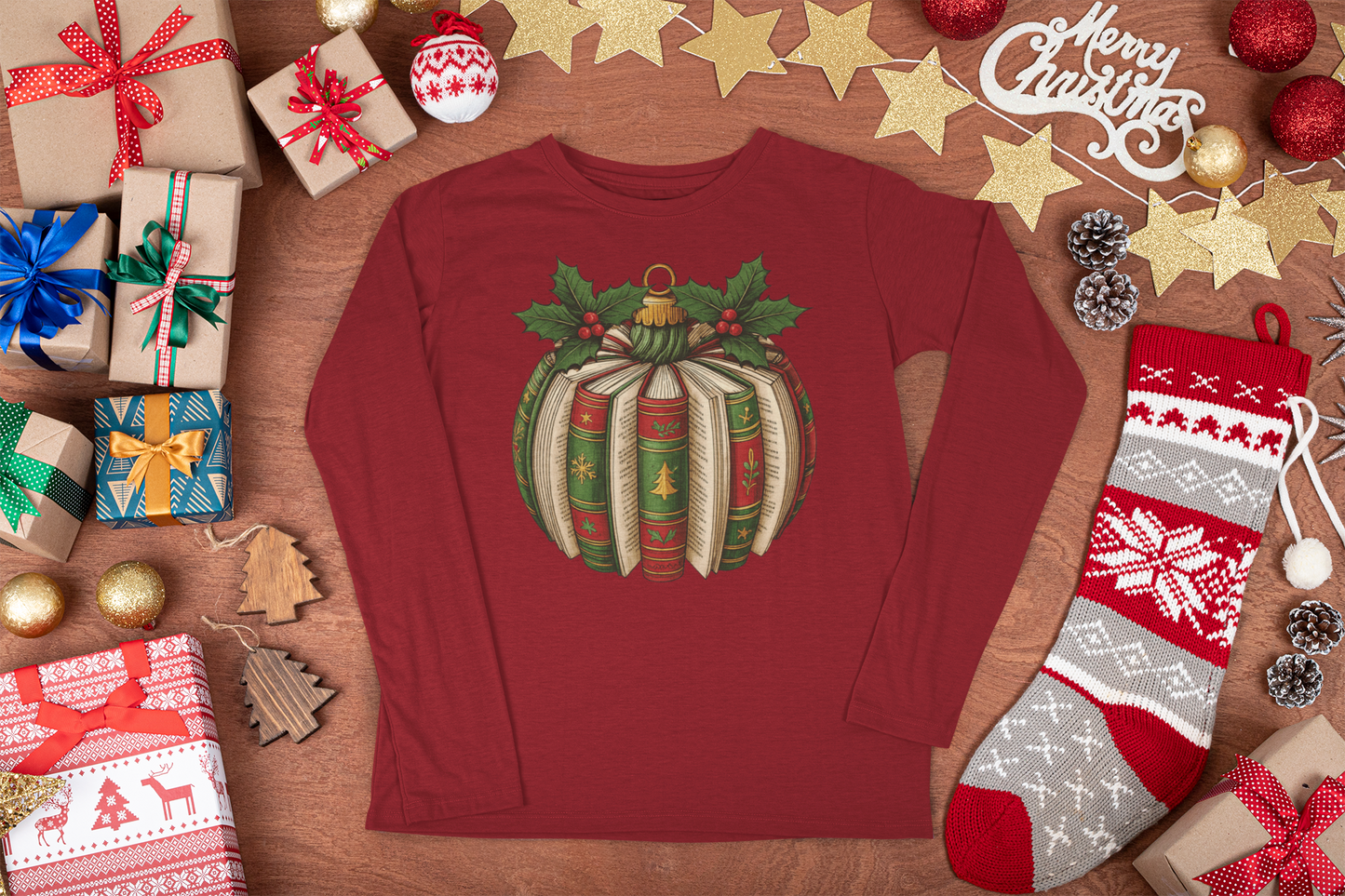 Christmas Ornament of Books