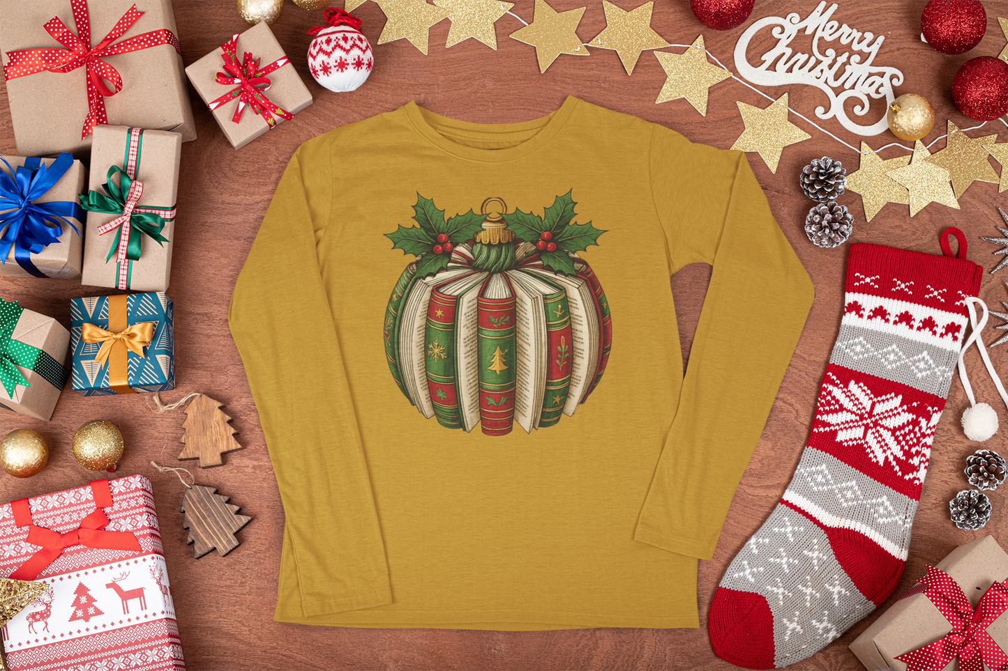 Christmas Ornament of Books